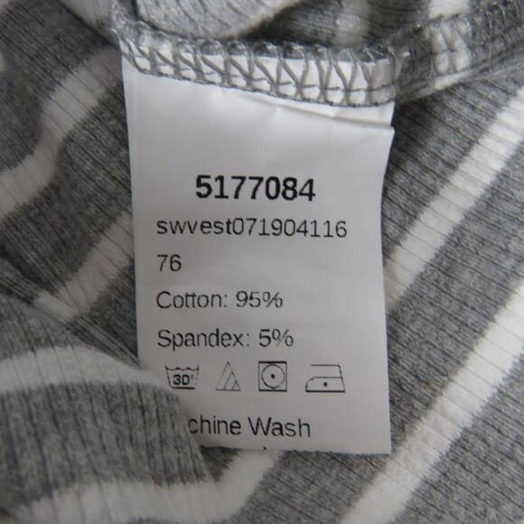 Shein Gray Ribbed Knit Striped Cami Tank Top Crop Top Cami Tank Small - Picture 3 of 6